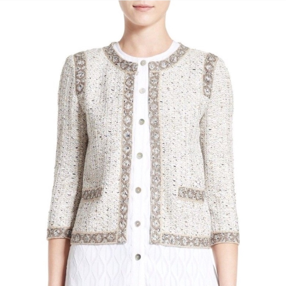 NEW NWT St. John Collection Jacket Kira Tweed Knit